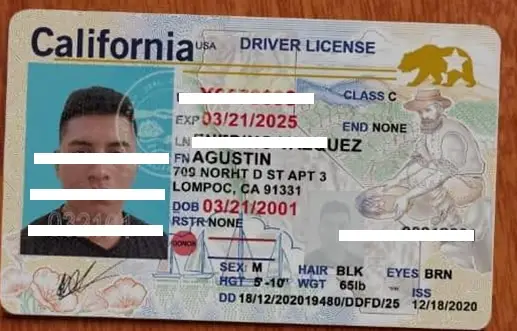 buy califonian drivers license